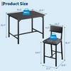 Garvee 3-Piece Dining Table Set W/Footrest & 2 Upholstered Chairs, High Table and Chairs Set with Corner Protector, for Pub, Dining - 2 of 4