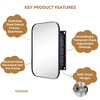 TEHOME Surface and Recessed Mount Rectangular Stainless Steel Metal Framed Bathroom Medicine Cabinet with Mirror - 3 of 4