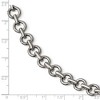 Black Bow Jewelry Men's Stainless Steel 8mm Circle Link Chain Bracelet, 8.25 Inch - 4 of 4