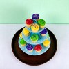 Slickblue Cupcake Tower Stand – Blue or Pink Cardboard, 3-Tier Party Dessert Display for Birthdays - 3 of 3