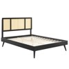 Modway Kelsea Cane and Wood Full Platform Bed With Splayed Legs - 2 of 4