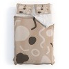 Deny Designs 3pc Full/Queen Cortney Herron Abstract Confetti Duvet Cover and Pillow Sham Set Cream: Woven Polyester, 300 Thread Count, Zippered - 2 of 4