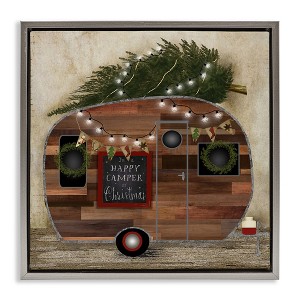 Stupell Industries Happy Camper At Christmas, 18" x 18" - 1 of 4