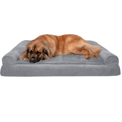 Furhaven Plush & Suede Orthopedic Sofa Dog Bed - Jumbo Plus, Gray : Target