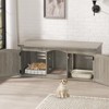 Double Cat Litter Box Enclosure, Hidden Litter Box Furniture for 2 Cats, Cat House with Scratch Pad - 2 of 4