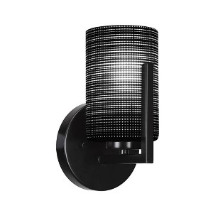 Toltec Lighting Atlas 1 - Light Sconce in  Matte Black with 4" Black Matrix Shade - 1 of 1