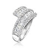 Ross-Simons 2.60 ct. t.w. CZ Bypass Ring in Sterling Silver - 3 of 4