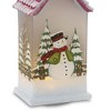 Melrose Lighted House with Snowman (Set of 2) - 3 of 3