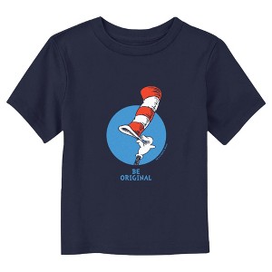 Dr. Seuss Cat in the Hat Be Original  T-Shirt - Navy Blue - 3T - 1 of 3