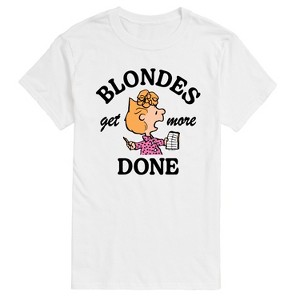 Men's - Peanuts - Blondes Get More Done Short Sleeve Graphic T-Shirt - 1 of 4