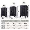 20"/24"/28" 3 pcs/set in ABS Spinner Wheel Luggage, Modern Carry on Suitcase, Matching Color, TSA Combination Lock - 2 of 4