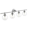 Elegant Lighting Jaelynn 4 light Chrome and Clear Bath Sconce - 2 of 4