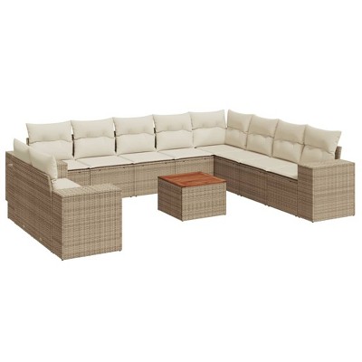 vidaXL Garden Sofa Set Beige