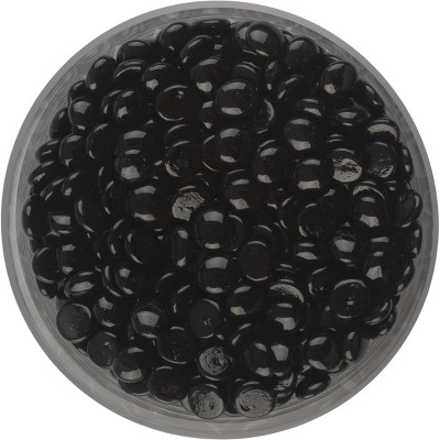 Midnight Black Tempered Glass Fire Pit Rocks, 10lb