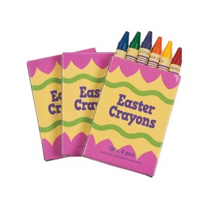Fun Express Vibrant Easter Crayons - 48 Boxes with 6 Colors Each - 1 of 3