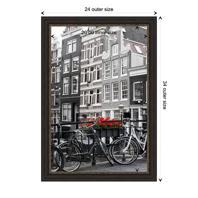 Classic Bronze Narrow Wood Wall Picture Frame