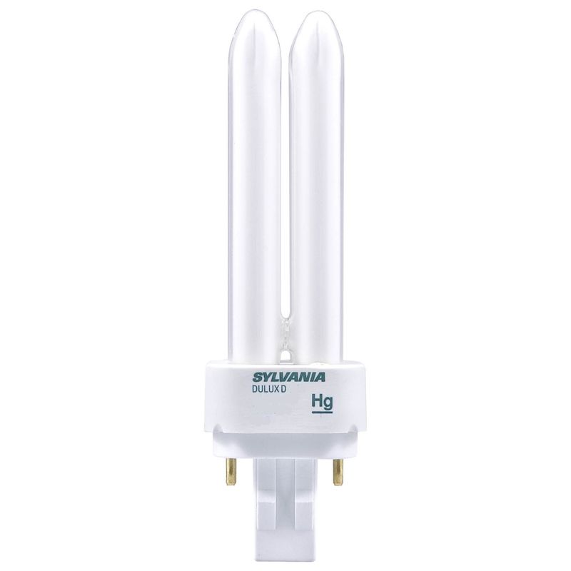 Sylvania Dulux 18 W 1.38 in. D X 1.38 in. L CFL Bulb White Tubular 4100 K 1 pk, 1 of 2