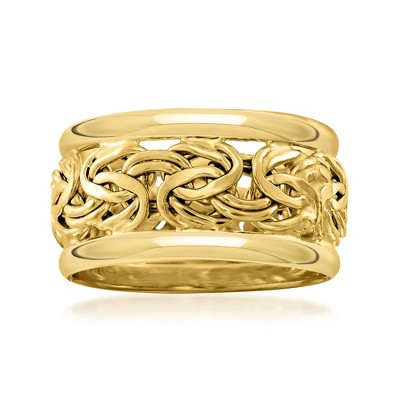 Ross-Simons 18kt Yellow Gold Wide Byzantine Ring