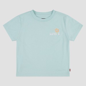 Levi's® Girls' 'Ocean Beach' Mid-Crop Short Sleeve T-Shirt - Mint Blue - 1 of 4
