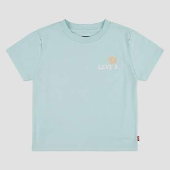 Levi's® Girls' 'Ocean Beach' Mid-Crop Short Sleeve T-Shirt - Mint Blue
