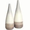 Uniquewise Handwoven Bamboo & Seagrass Floor Vase: Eco-Friendly Home Décor Accent for Entryway, Living Room, Dining Room, Hallway, Bedroom, Set of 2 - 4 of 4