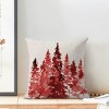 Christmas Pillow Covers 18 X 18 Inch Set of 2, Red Christmas Trees Decoration Throw Pillow Covers - 4 of 4