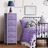 Sorbus Narrow 5 Drawers Nightstand with Steel Frame, Wood Top, Easy Pull Fabric Bins for Home, Bedroom, Office & Dorm - 2 of 4