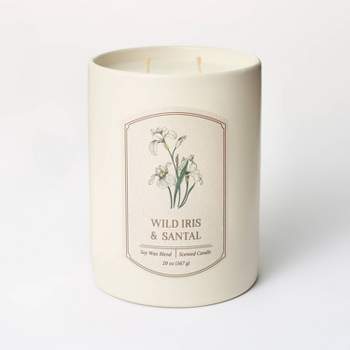 20oz Ceramic Wild Iris & Santal Candle Cream - Threshold™ designed with Studio McGee