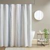 SEVOBAL Shower Curtain Cotton Printed Bathroom Curtain with Chenille Trim, Waterproof Linen for Bath Tub, Multicolored, 72"*72"*0.13" - 3 of 4