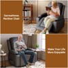 PU Leather Power Lift Recliner Chair, Adjustable Furniture for Back, Legs w/ 3 Positions, Side Pocket ( 22" Seat Width+Cup Holders) - 3 of 4