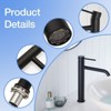 PAGED Tall Bathroom Faucets, Single Hole Bathroom Sink Faucet, Single Handle Vanity Basin Faucet with Stainless Steel Material - 4 of 4