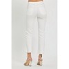 Women's High Rise Tummy Control Raw Hem Straight Jeans - RISEN - 4 of 4