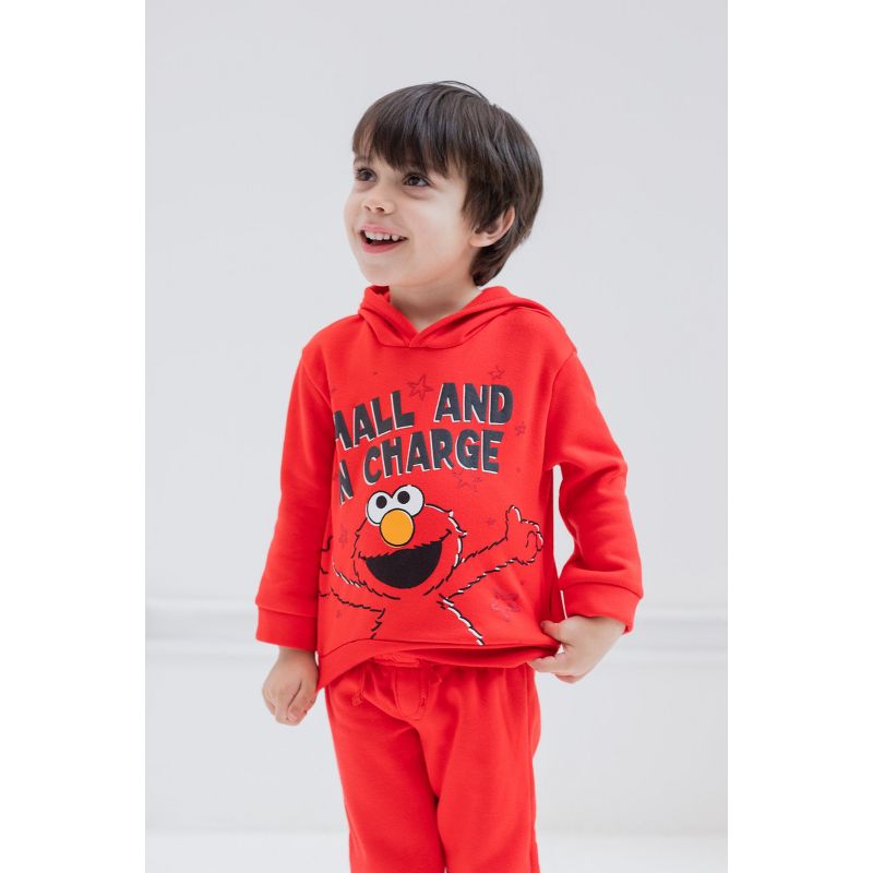 Sesame Street Elmo Cookie Monster Baby Fleece Pullover Hoodie and Pants Outfit Set Infant, 5 of 8