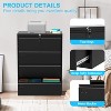 Garvee Filing Cabinets with 4 Drawers and Lock for Organization Hanging Letter/Legal/A4/F4 Size, Black - 4 of 4