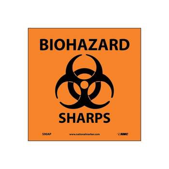 National Marker Biohazard No Food Or Drink . . .(graphic); 4x4 Adhesive ...