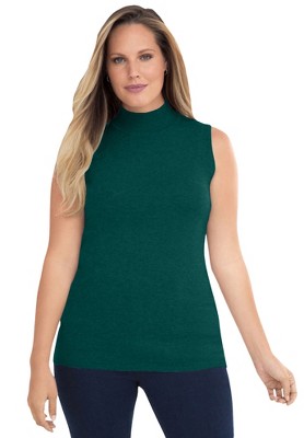 Jessica London Women's Plus Size Fine Gauge Mockneck Sweater