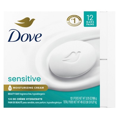 Dove Beauty Sensitive Skin Moisturizing Fragrance-Free Beauty Bar Soap