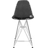 LeisureMod Cresco Mid-Century Modern Acrylic Counter Height Barstool with Chrome Base, Perfect for Kitchen Island or Dining Room Seating - 4 of 4