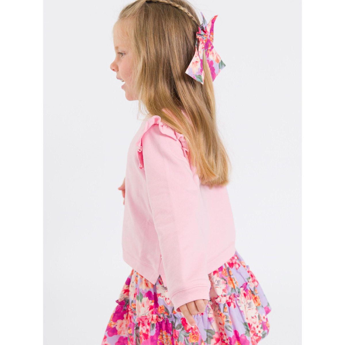 RuffleButts Toddler Girls Flutter Sweatshirt - thumbnail 9