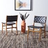 Taika Woven Leather Dining Chair (Set of 2) - DCH4000 - Safavieh - 3 of 4