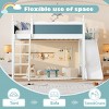 TopComfy Beds Full Loft Bed with Storage Shelves and Cabinet Loft Beds with Detachable Slide and Ladders for Bedroom, Blue, 57.7"*60.8"*161.35" - 4 of 4