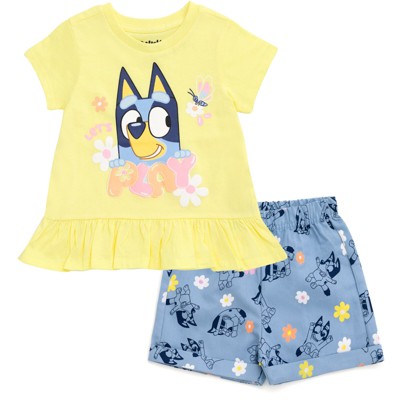 Disney Disney Junior Girls T-Shirt and Chambray Shorts Outfit Set Toddler