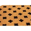Entryways 60"x24" Positivity All-Natural Coconut Fibers Door Mat Black and Natural: Indoor/Outdoor, PVC Backed, Shake Clean - 3 of 3