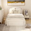 Platform Twin Bed Frame with Storage Drawer and Wood Slat Support No Box Spring Needed - 2 of 4