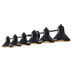 C Cattleya 49 in. 6-Light Powder-coated Black Vanity Light Fixture - 1 of 4