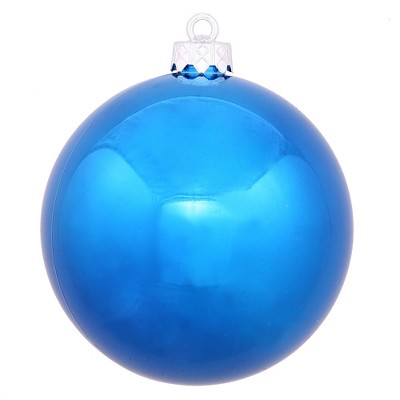 Vickerman 8" Shiny Drilled Shatterproof Christmas Ball Ornament - Blue