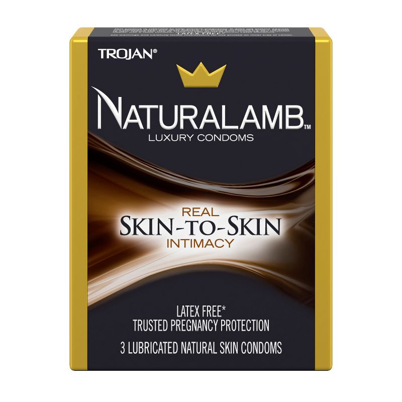 Trojan Naturalamb Latex Free Lubricated Condoms - 3ct, 1 of 8
