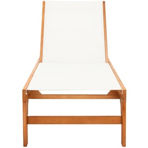 Ralden Sunlounger - Outdoor - PAT7070 - Natural/Beige -Safavieh - 1 of 4