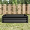 Chic Crate Metal Raised Garden Bed 4x2x1ft – Black | Flowers/Veg/Herbs | Durable Outdoor Planter - 4 of 4