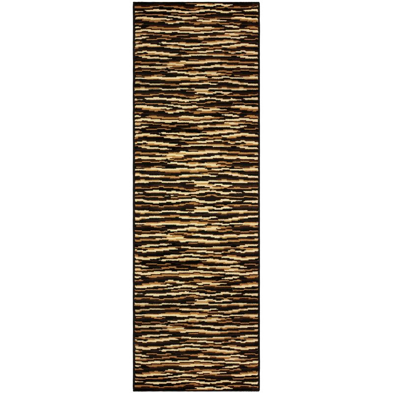 Modern Abstract Striped Eclectic Indoor Runner or Area Rug by Blue Nile Mills, 1 of 4